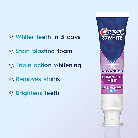 Pasta de dientes blanqueadora Crest 3D White Advanced