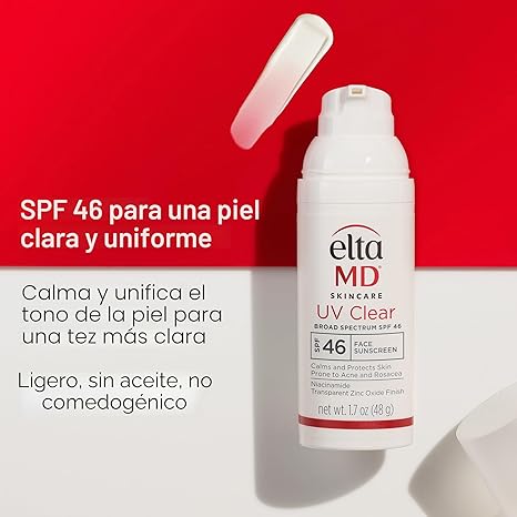 EltaMD Protector solar facial transparente UV SPF 46